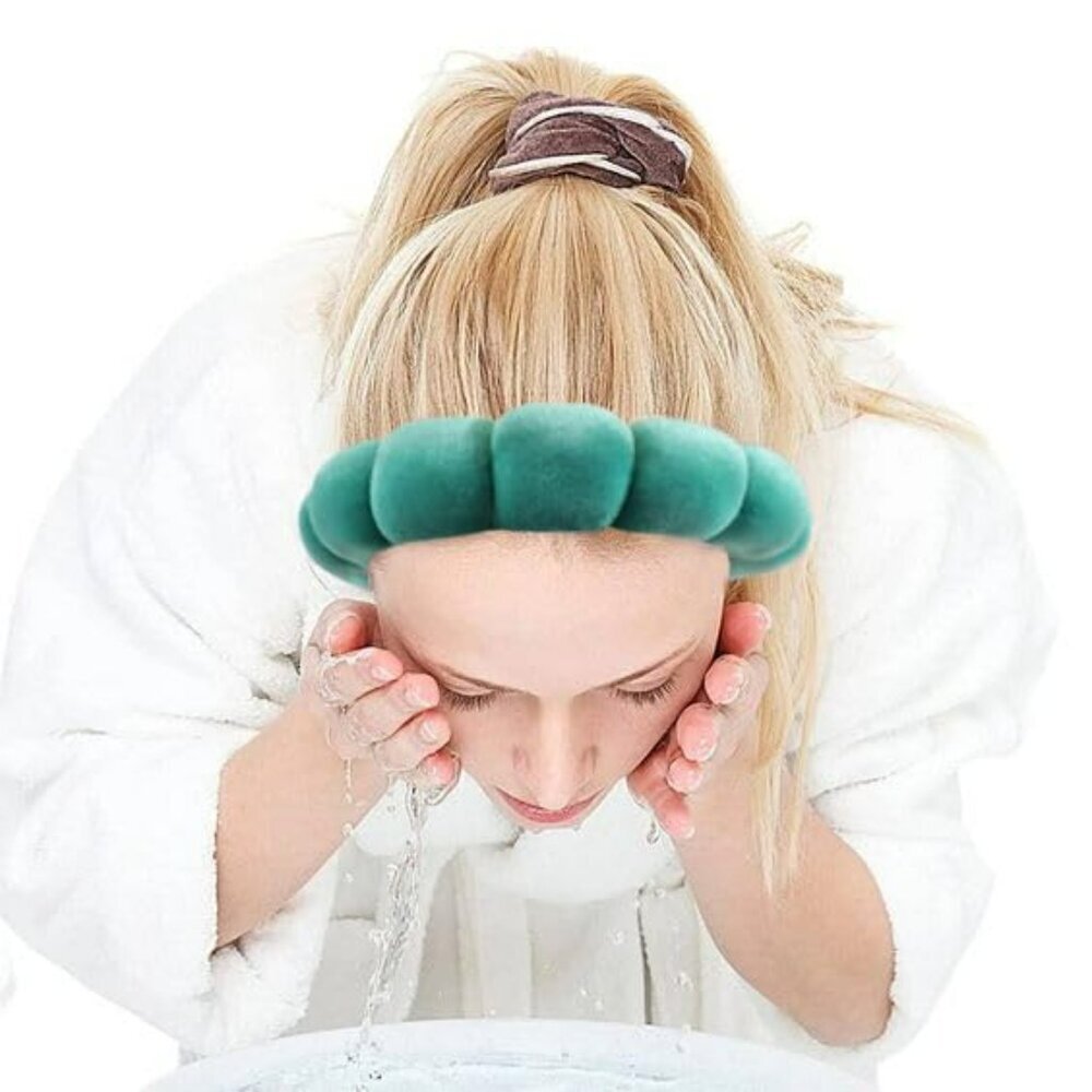 Soft Velvet Headband For Women And Girls, Wrap Hairband For Washing Face, Shower View 6